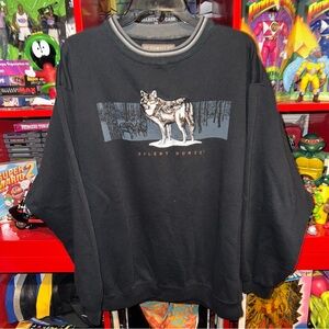 Vintage Headwaters x Silent Hunter Wolf x embroidered crewneck/sweater